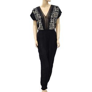 Ecote Urban Outfitters Wren Floral Embroidered Jumpsuit Kimono Crochet M